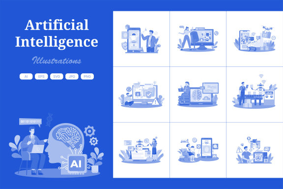 M737_Artificial intelligence Illustration Pack 2