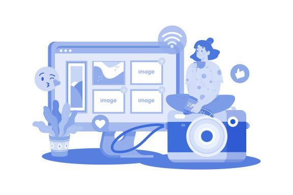 M736_ Social Network Illustration Pack 1