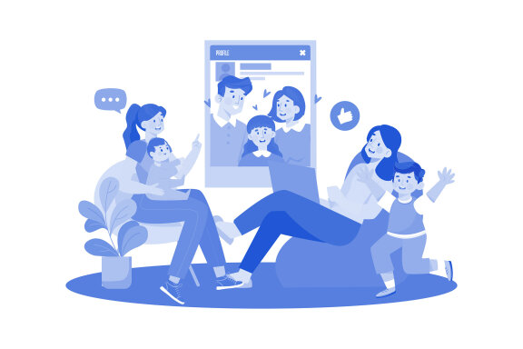 M736_ Social Network Illustration Pack 2