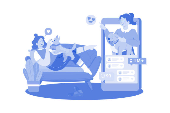M736_ Social Network Illustration Pack 2