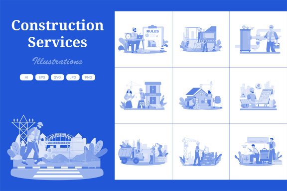 M735_Construction Services Illustration Pack 2