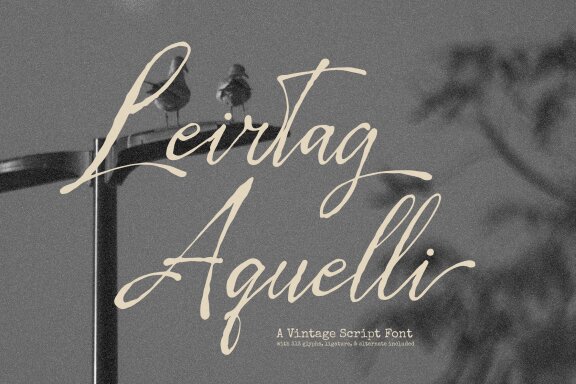 Leirtag Aquelli | Vintage Script Font