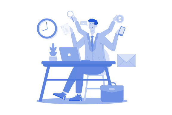 M729_ Multitasking Concept Illustration Pack