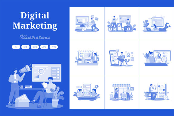 M727_Digital Marketing Illustration Pack 2