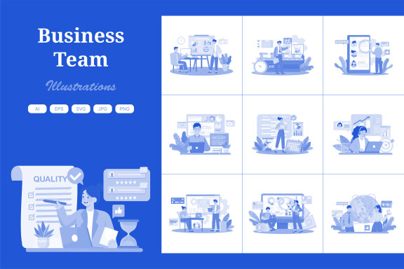 M726_Business Team Illustration Pack