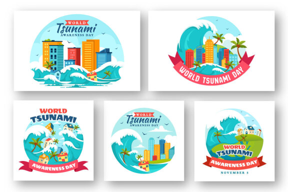 11 World Tsunami Awareness Day Illustration