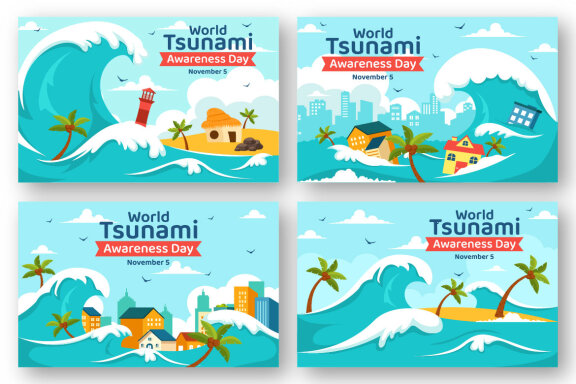 11 World Tsunami Awareness Day Illustration