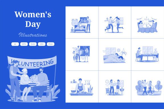 M717_Women's Day Illustration Pack 1