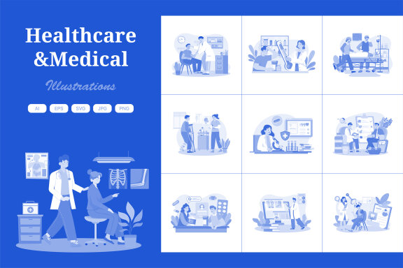 M716_Healthcare & Medical Illustration Pack 1