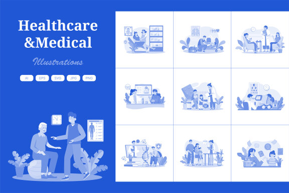 M716_Healthcare & Medical Illustration Pack 2