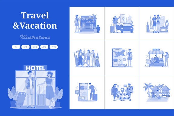 M711_Travel & Vacation Illustration Pack 1