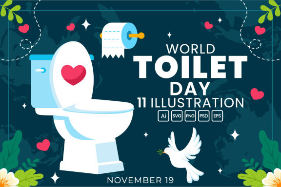 11 World Toilet Day Illustration