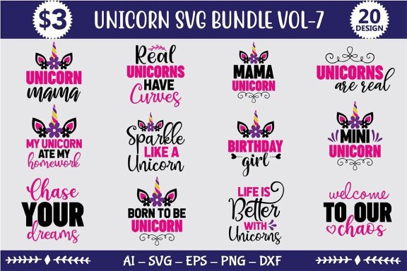 Unicorn SVG Bundle