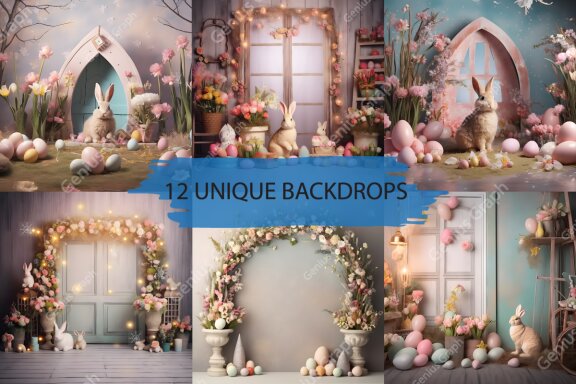 Easter Sunday Digital Backdrop Bundle