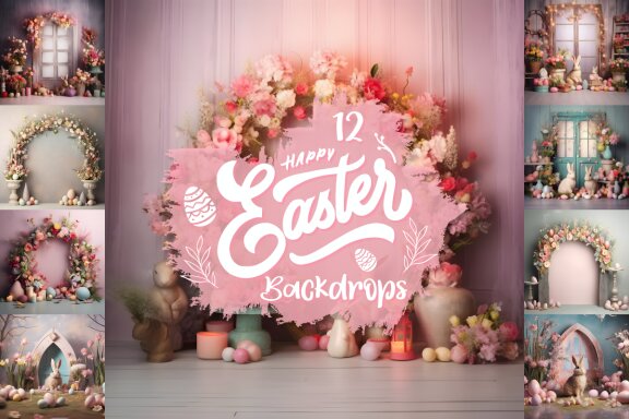 Easter Sunday Digital Backdrop Bundle