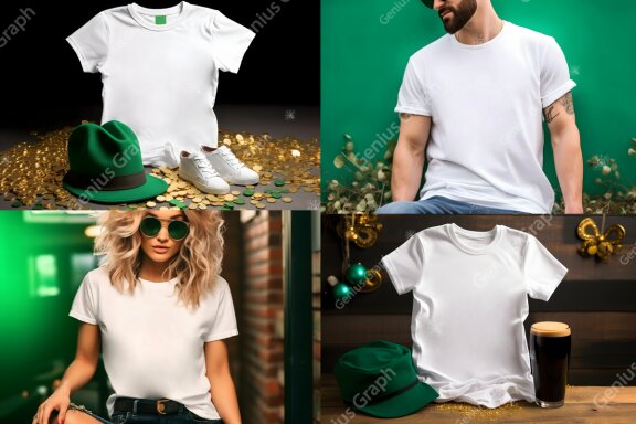 St Patrick's Day T-shirt Mockup Bundle