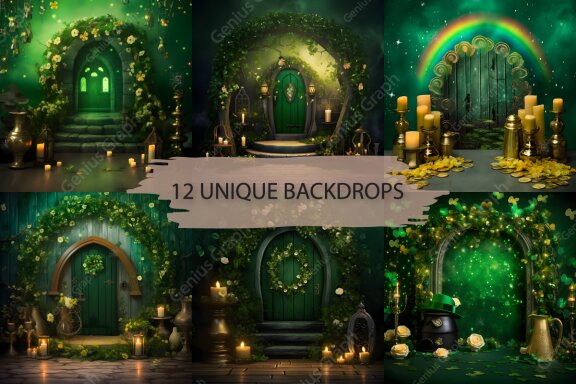 St Patrick's Day Digital Backdrop Bundle