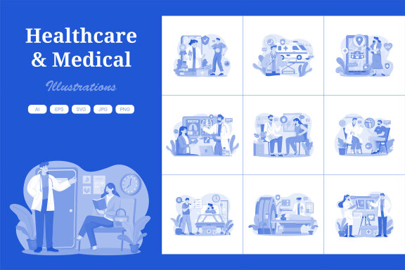 M701_Healthcare & Medical Illustration Pack 1