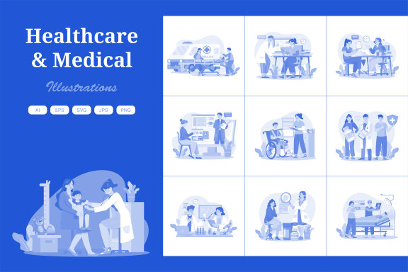 M699_Medical And Healthcare Illustration Pack 1