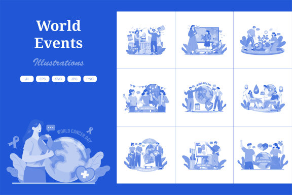 M697_World Events Illustration Pack 1