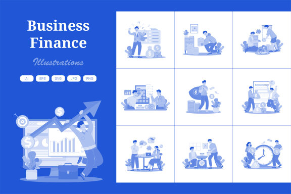 M696_Business Finance Illustration Pack 1