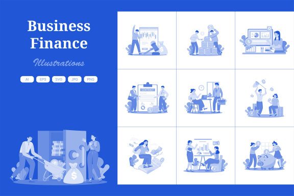 M696_Business Finance Illustration Pack 2