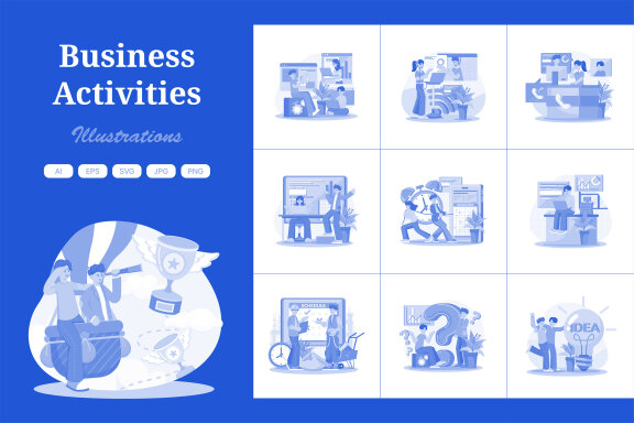 M681_Business Activities Illustration Pack