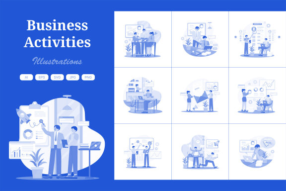 M680_Business Activities Illustration Pack