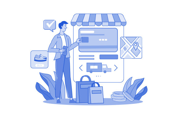 M676_Online Shopping Illustration Pack 1