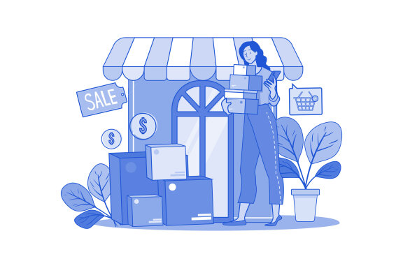 M676_Online Shopping Illustration Pack 2