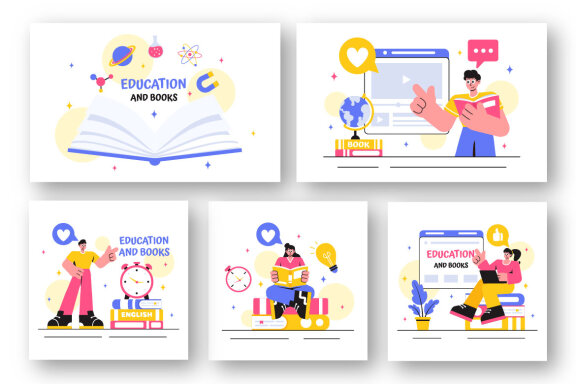 15 Education and Books Illustration