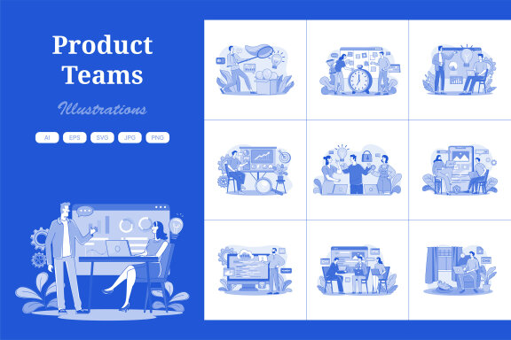 M673_Product Teams Illustration Pack 1