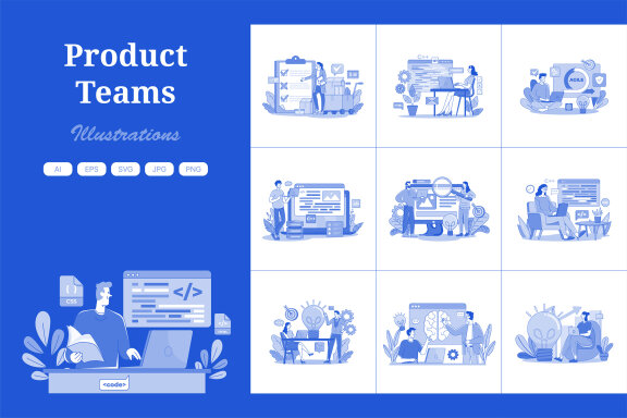 M673_Product Teams Illustration Pack 2