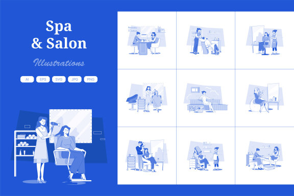 M669_Beauty Salon & Spa Illustration Pack