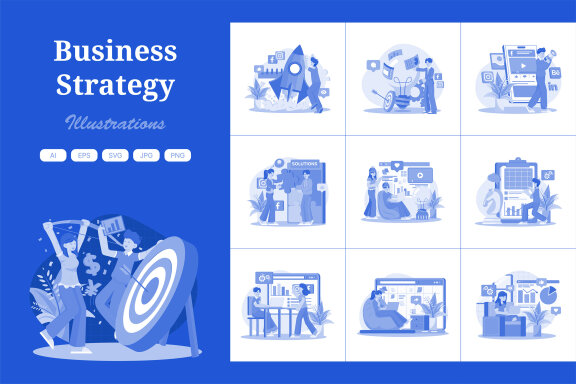 M666_Business Strategy Illustration Pack