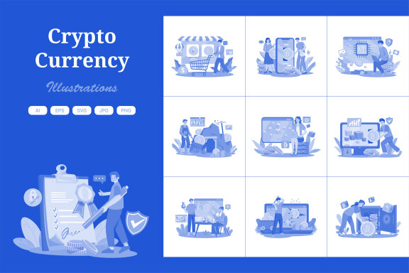 M655_Cryptocurrency Illustration Pack