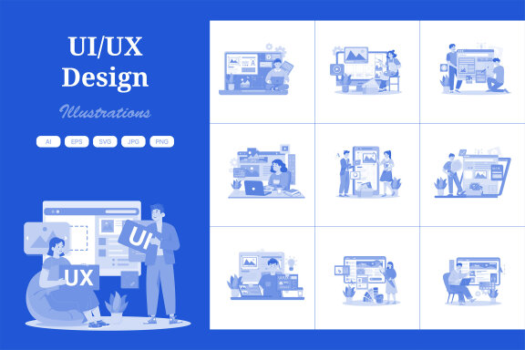 M653_UI/UX Design Illustration Pack