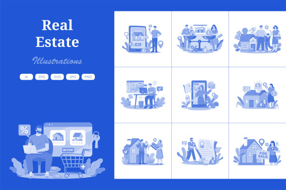 M651_Real Estate Illustration Pack