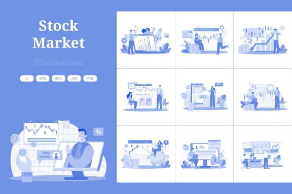 M642_Stock Market Illustration Pack
