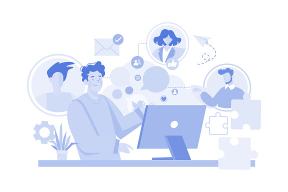 M640_Social Network Illustration Pack