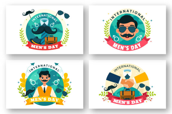 12 International Men's Day Illustration