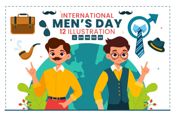 12 International Men's Day Illustration