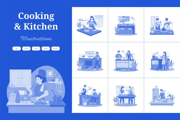 M638_Cooking & Kitchen Illustration Pack
