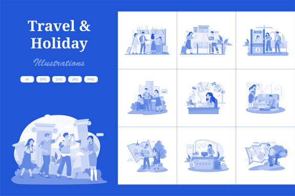 M635_Travel Illustration Pack