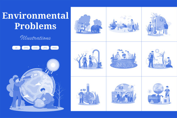 M622_Environmental Problems Illustration Pack 2
