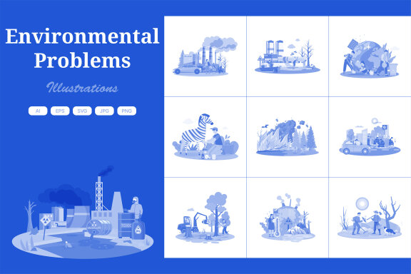 M622_Environmental Problems Illustration Pack 1