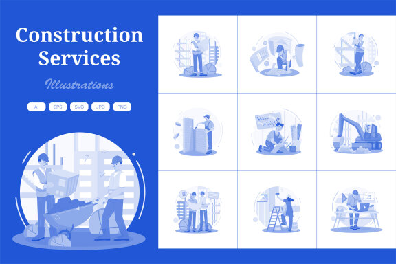 M617_Construction Services Illustration Pack