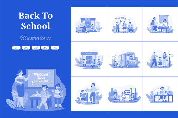 M603_Back To School Illustration Pack