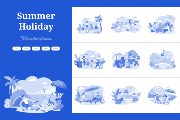 M586_Summer Holiday Illustration Pack