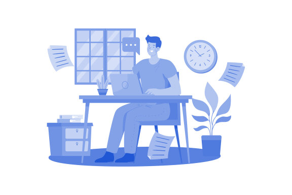 M574_Remote Working Illustration Pack